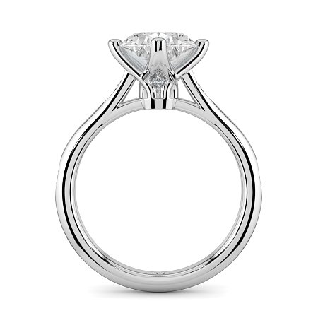 Tulip with Leaf- shaped Beads Side Stones