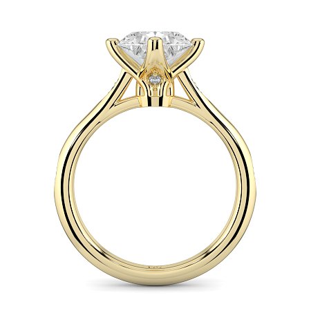 Tulip with Leaf- shaped Beads Side Stones