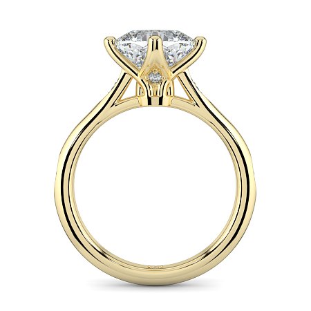 Tulip with Leaf- shaped Beads Side Stones