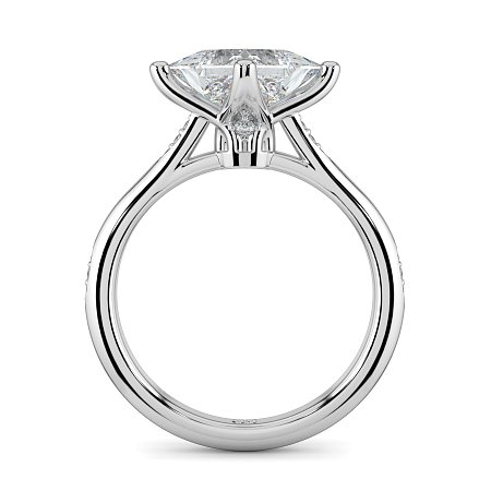 Tulip with Leaf- shaped Beads Side Stones