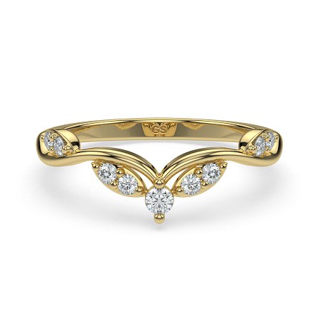 Leaf-Marqui Shaped Wedding Ring