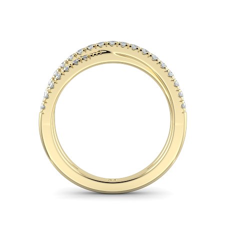 Cross-Over Claw Set Wedding Ring