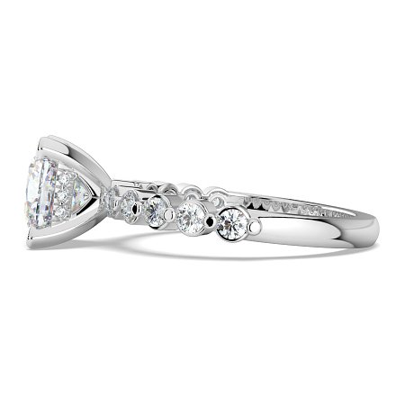 Cara with Hidden Halo and floating side stones