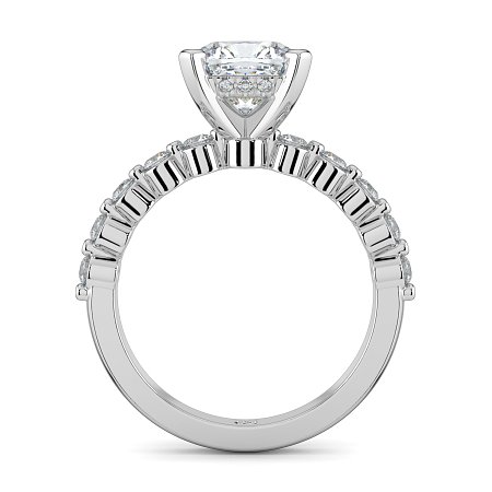 Cara with Hidden Halo and floating side stones