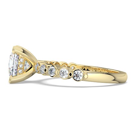 Cara with Hidden Halo and floating side stones