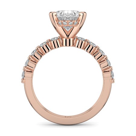 Cara with Hidden Halo and floating side stones
