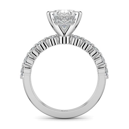 Cara with Hidden Halo and floating side stones
