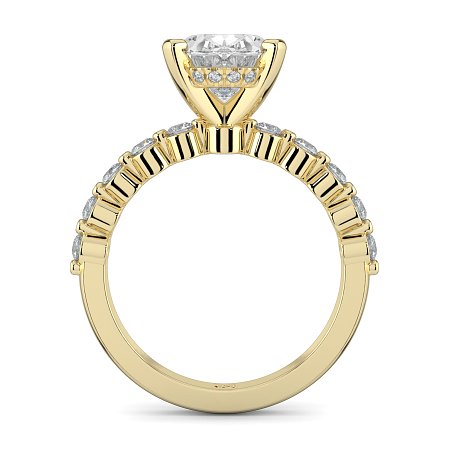 Cara with Hidden Halo and floating side stones