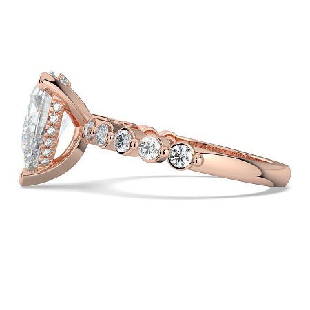 Cara with Hidden Halo and floating side stones