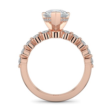 Cara with Hidden Halo and floating side stones