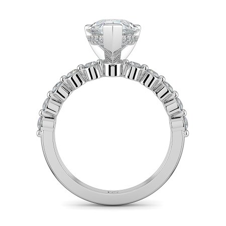 Cara with Hidden Halo and floating side stones