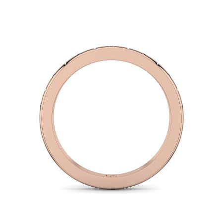 Ariel Wedding Ring with Hammer set Diamonds on Band