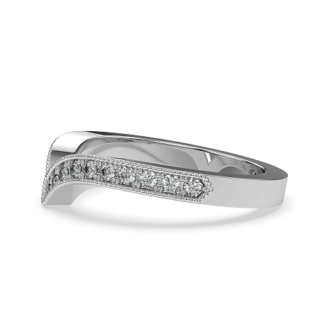 V-Shaped Natural Diamond Wedding ring 0.15cts Total Weight