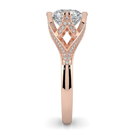 Tulip with Lattice-Shaped Pave Petals