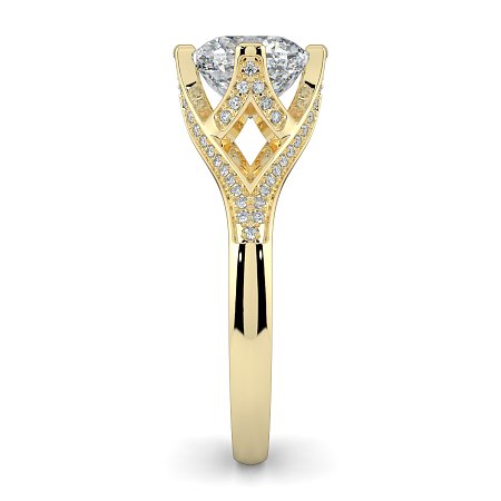 Tulip with Lattice-Shaped Pave Petals
