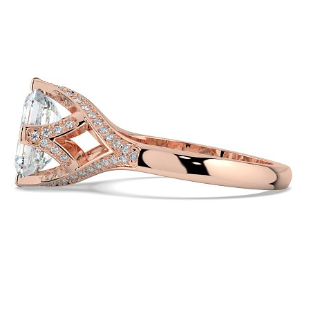 Tulip with Lattice-Shaped Pave Petals