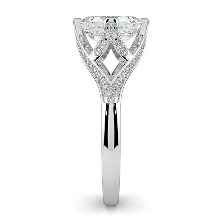 Tulip with Lattice-Shaped Pave Petals