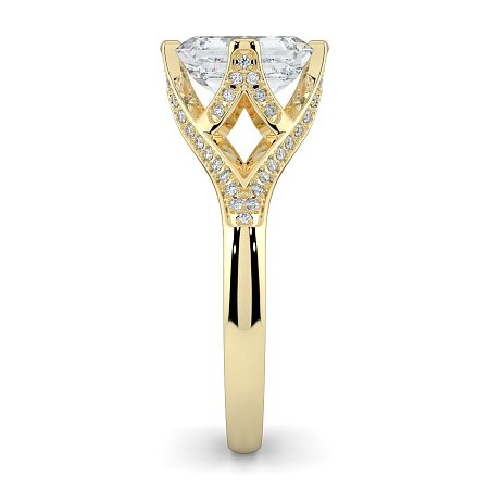 Tulip with Lattice-Shaped Pave Petals