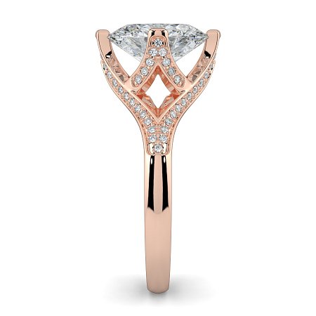 Tulip with Lattice-Shaped Pave Petals