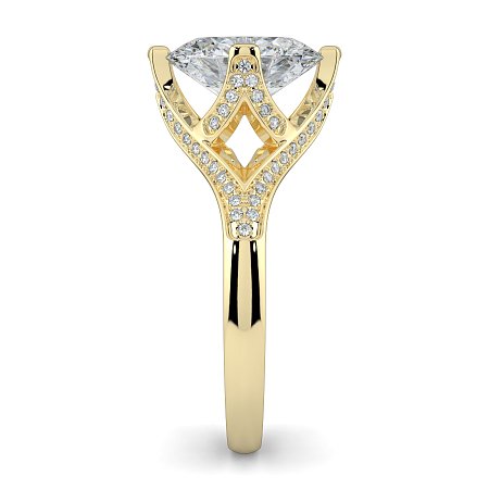 Tulip with Lattice-Shaped Pave Petals