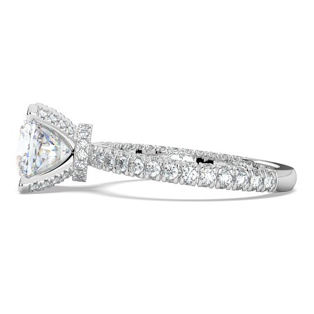Tulip with Diamond Crown and Claw Set Diamond on Band