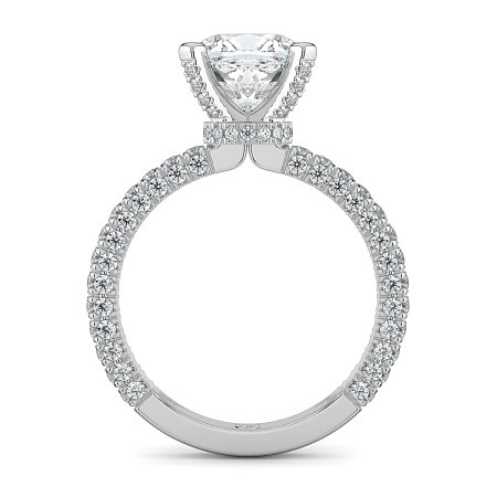 Tulip with Diamond Crown and Claw Set Diamond on Band