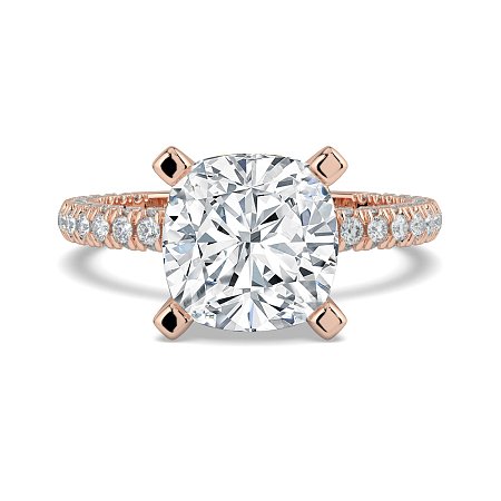 Tulip with Diamond Crown and Claw Set Diamond on Band