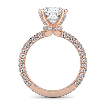 Tulip with Diamond Crown and Claw Set Diamond on Band