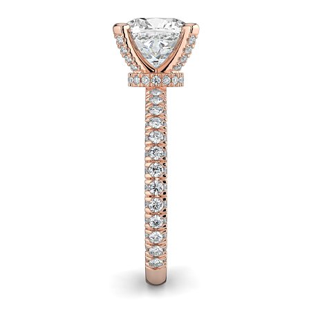 Tulip with Diamond Crown and Claw Set Diamond on Band