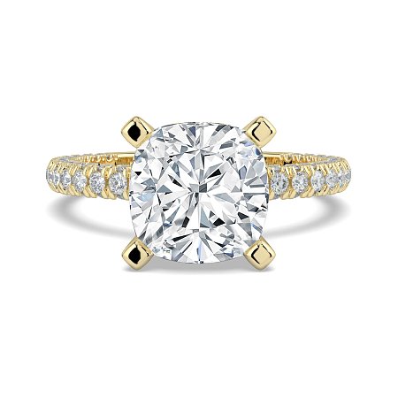 Tulip with Diamond Crown and Claw Set Diamond on Band
