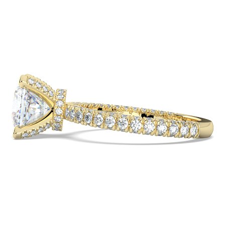 Tulip with Diamond Crown and Claw Set Diamond on Band