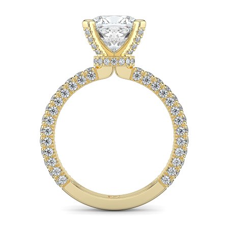 Tulip with Diamond Crown and Claw Set Diamond on Band