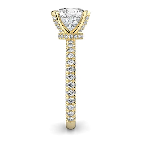 Tulip with Diamond Crown and Claw Set Diamond on Band