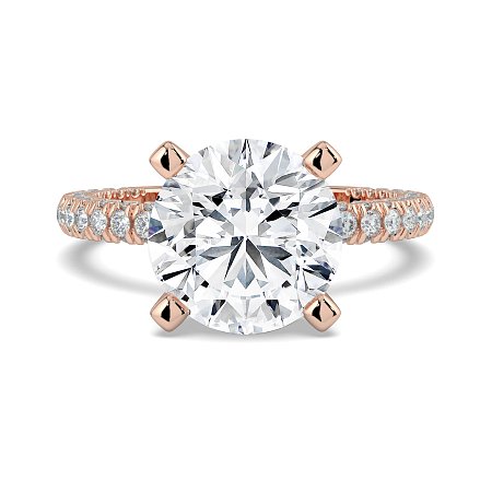 Tulip with Diamond Crown and Claw Set Diamond on Band