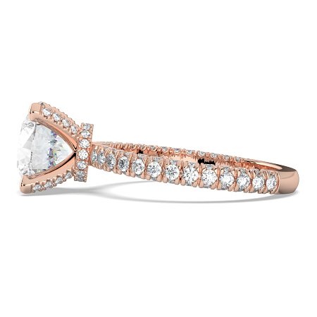 Tulip with Diamond Crown and Claw Set Diamond on Band