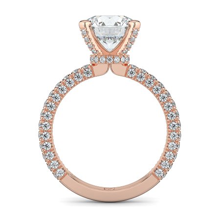 Tulip with Diamond Crown and Claw Set Diamond on Band