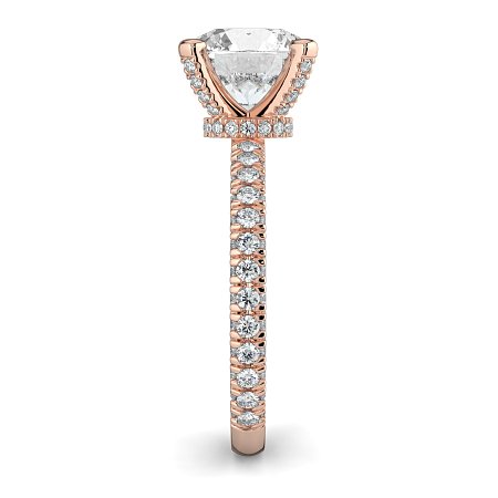 Tulip with Diamond Crown and Claw Set Diamond on Band
