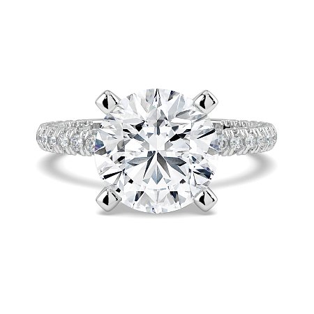 Tulip with Diamond Crown and Claw Set Diamond on Band