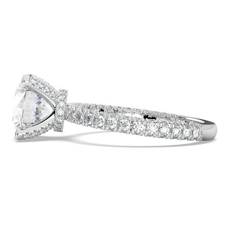 Tulip with Diamond Crown and Claw Set Diamond on Band
