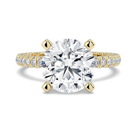 Tulip with Diamond Crown and Claw Set Diamond on Band