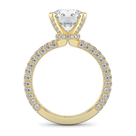 Tulip with Diamond Crown and Claw Set Diamond on Band