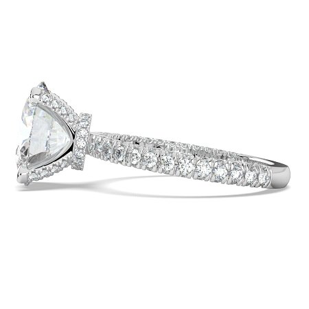 Tulip with Diamond Crown and Claw Set Diamond on Band