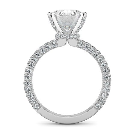 Tulip with Diamond Crown and Claw Set Diamond on Band