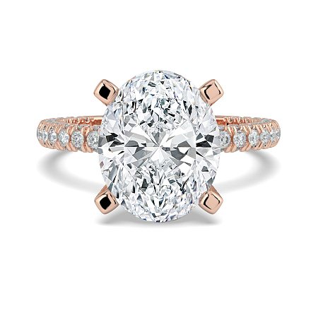 Tulip with Diamond Crown and Claw Set Diamond on Band