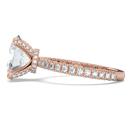 Tulip with Diamond Crown and Claw Set Diamond on Band