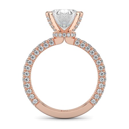 Tulip with Diamond Crown and Claw Set Diamond on Band
