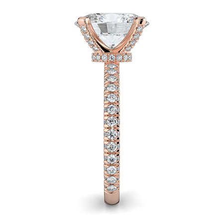 Tulip with Diamond Crown and Claw Set Diamond on Band