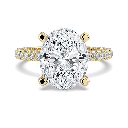 Tulip with Diamond Crown and Claw Set Diamond on Band