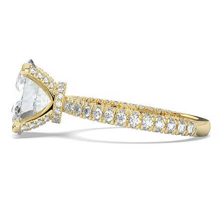 Tulip with Diamond Crown and Claw Set Diamond on Band