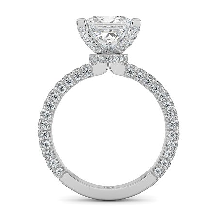 Tulip with Diamond Crown and Claw Set Diamond on Band